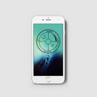 Talisman 'Harmonie du Couple' sur fond Aquaadapté aux I-Phones 6,7 et 8